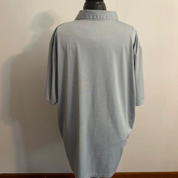 Callaway Golf Gray/White Stripe Opti Dri Polo, size XXL - Picture 2 of 3